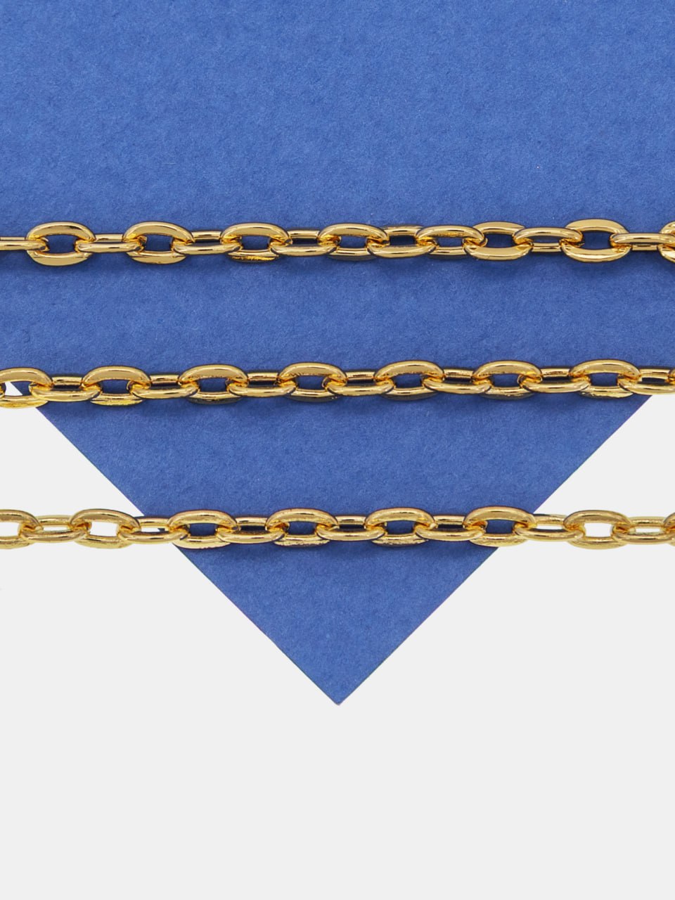 Цепочка якорная овалы, 5х3мм, позолота, 50см, СН279