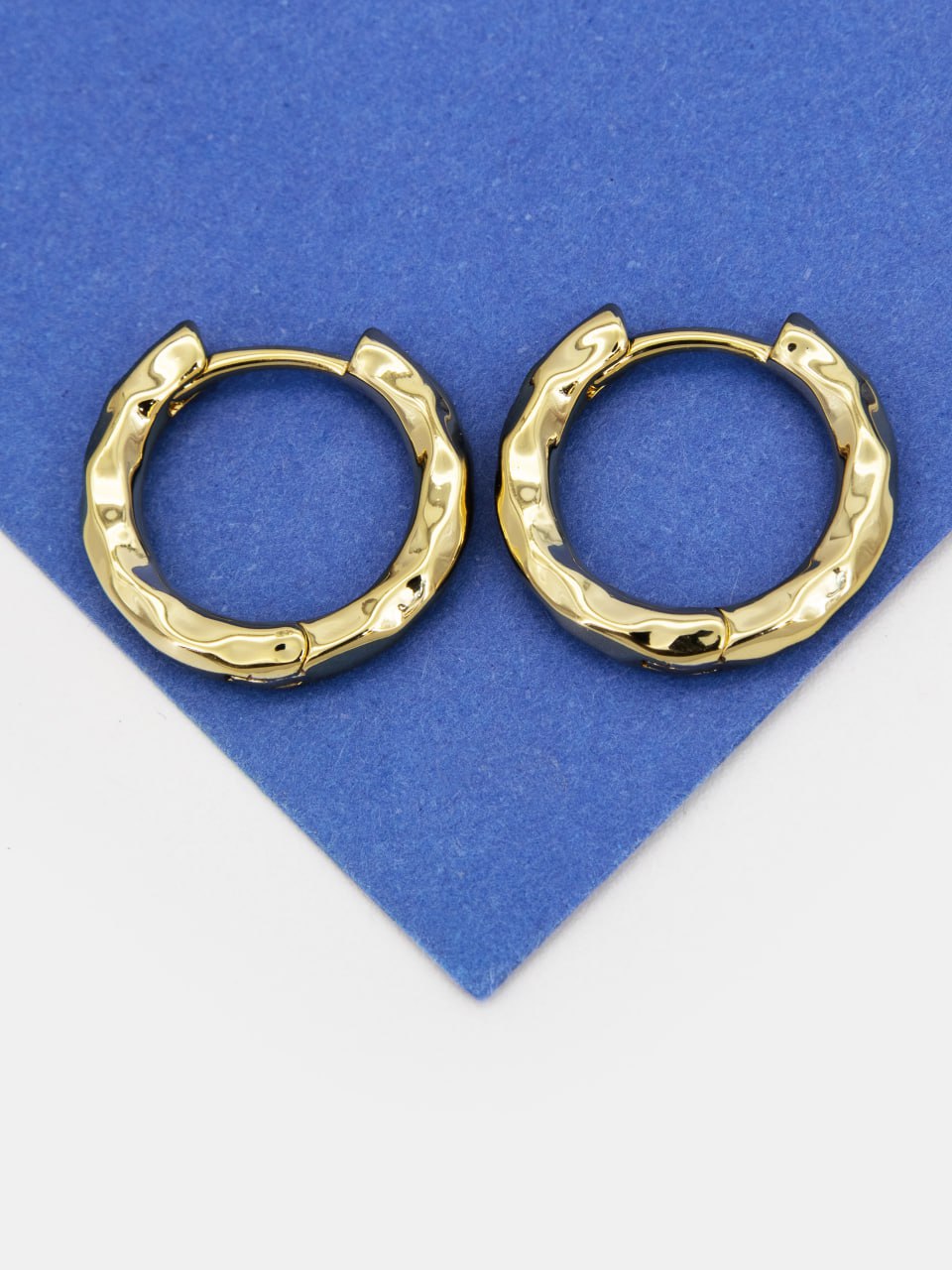 Швензы кольца конго мятый металл 19х3мм, позолота, 909