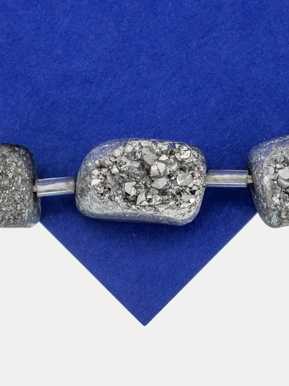 Тонированная бусина кварца, серебряный, 13-15мм, штука, Б062