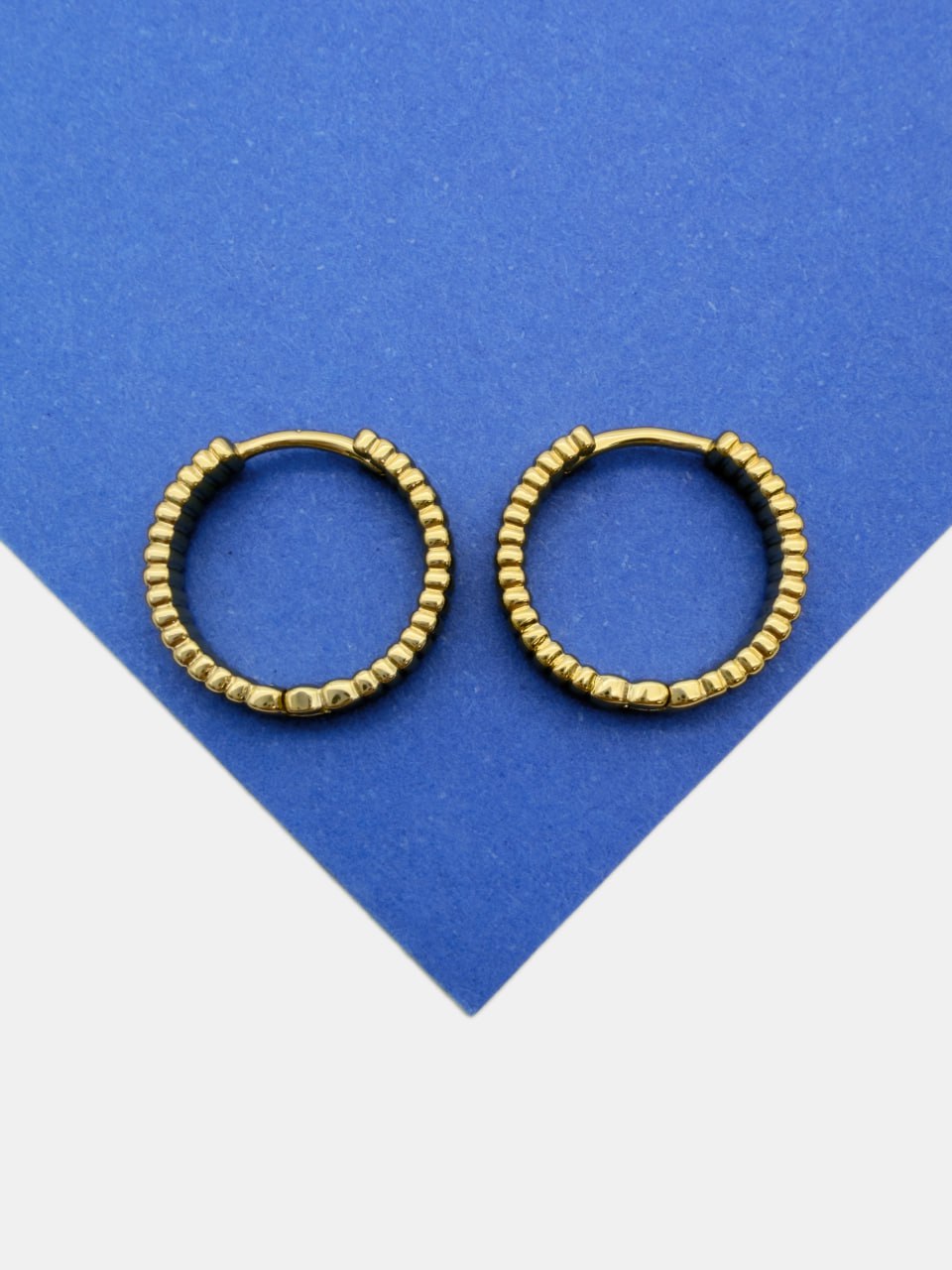 Швензы кольца конго ребристые, 19мм, позолота, 971