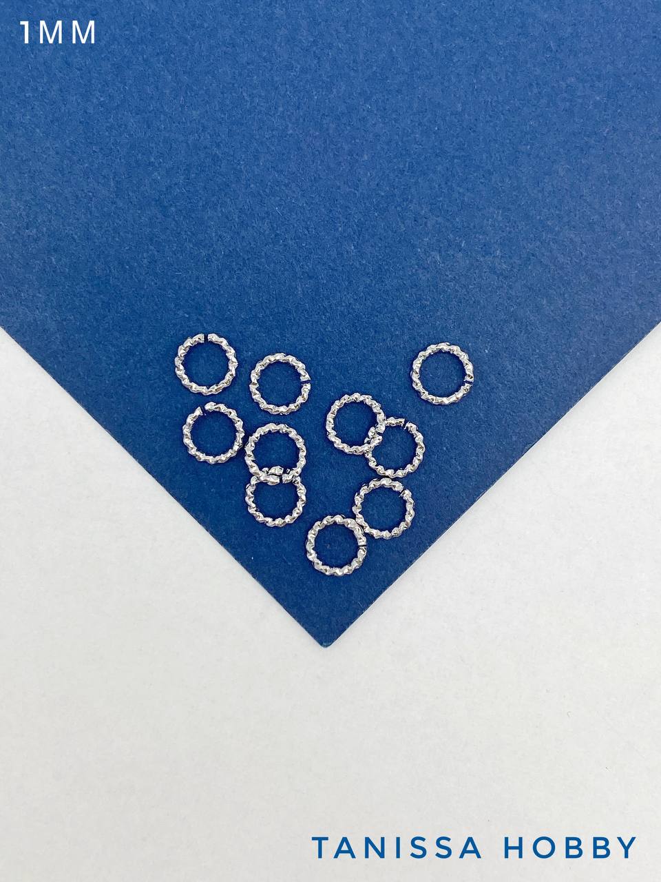 Соединительные колечки витые 6мм, родий, 10шт, М003