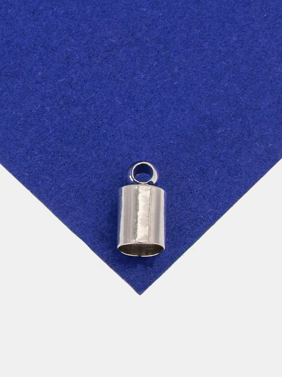 Концевик, 9х5мм для шнура, жгута, родий, КР101