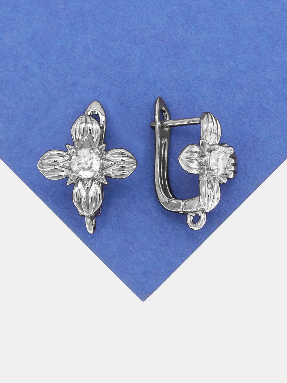 Швензы английский замок, клевер, родий, 818