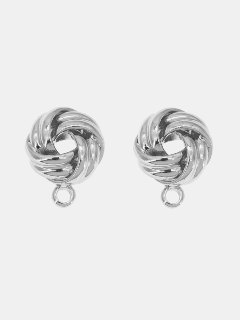 Швензы пусеты вензель 7мм, родий, Е802