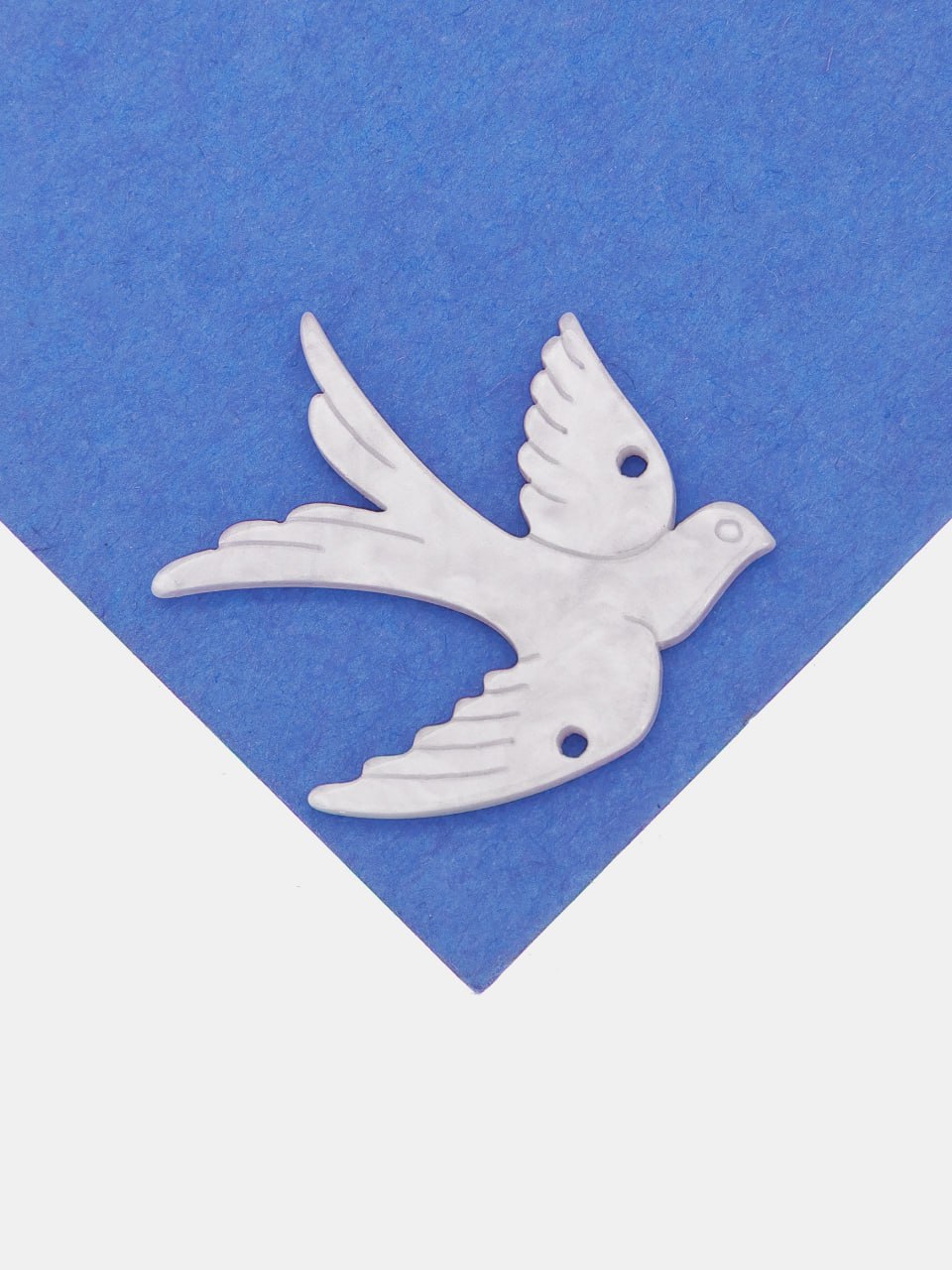 Коннектор птица, акрил, белый, П124