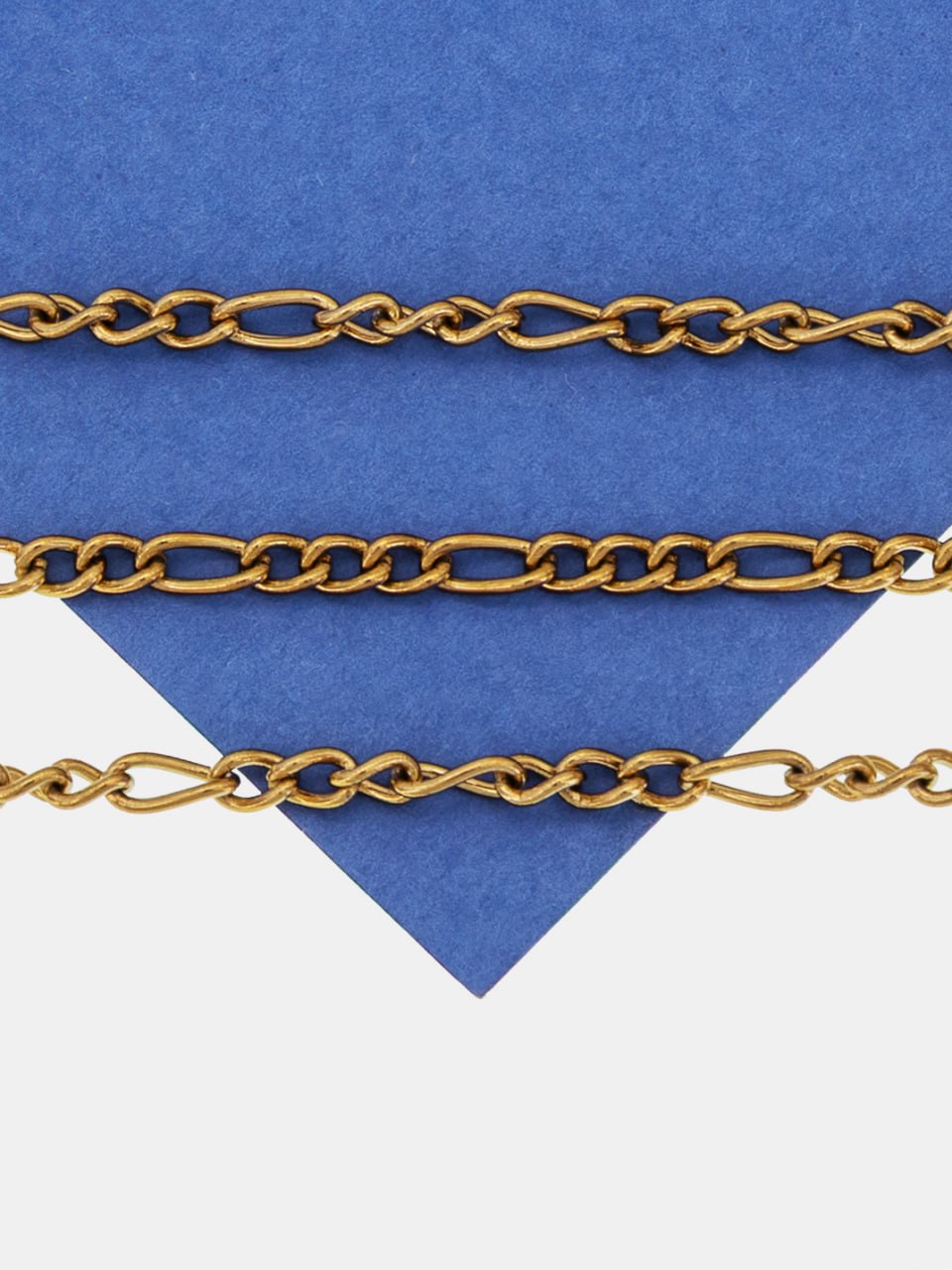 Цепочка тонкая панцирная овалы, 5х2мм, сталь, позолота, 50см, Ч851