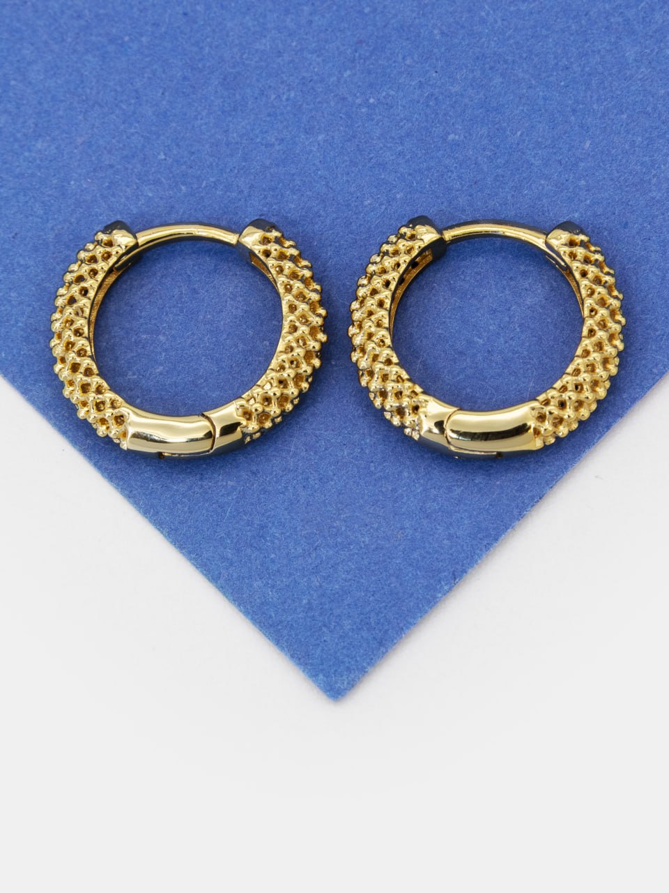 Швензы кольца конго сетчатые, 17мм, позолота, 910