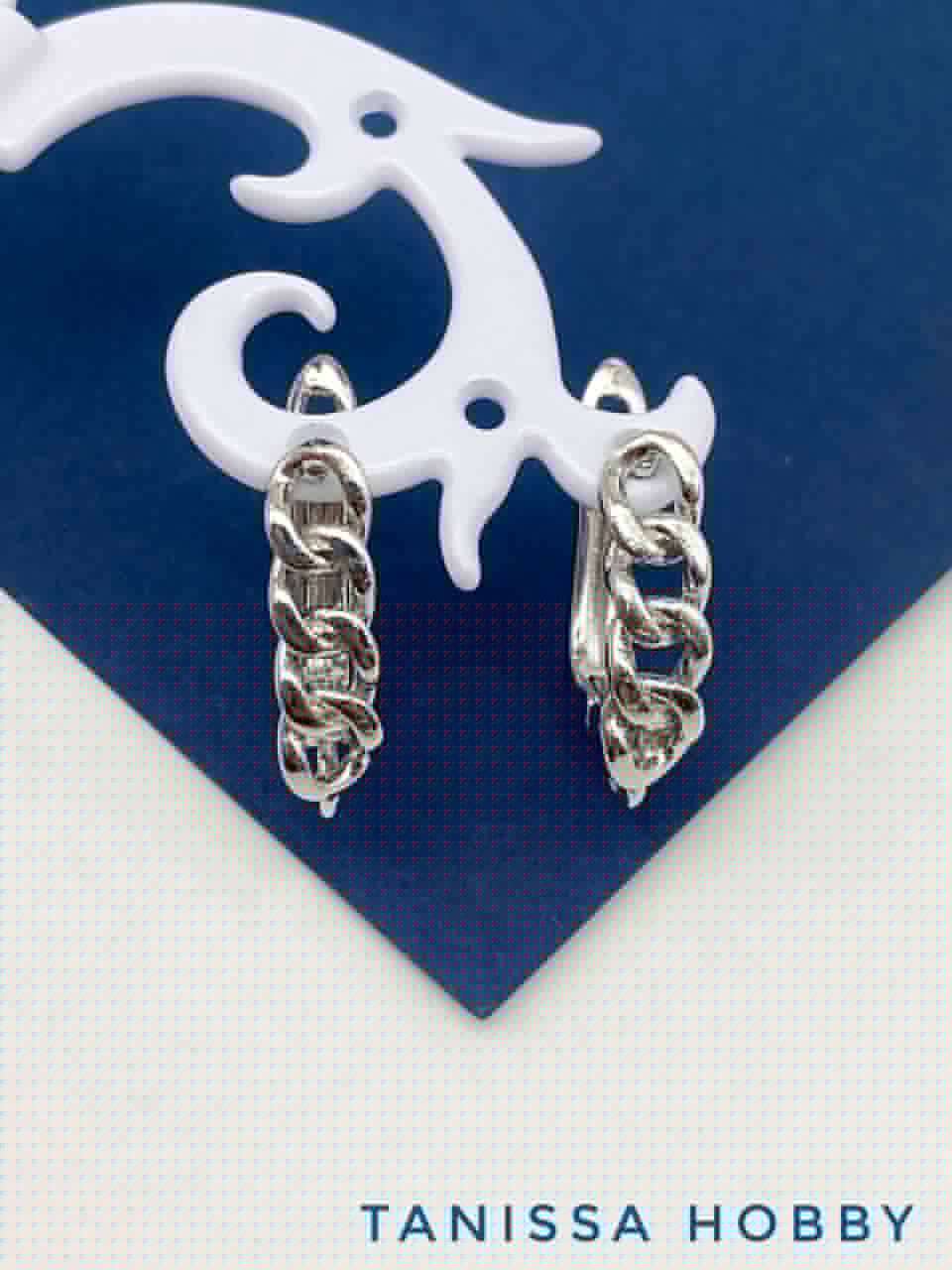 Швензы цепочка английский замок, родий, 714