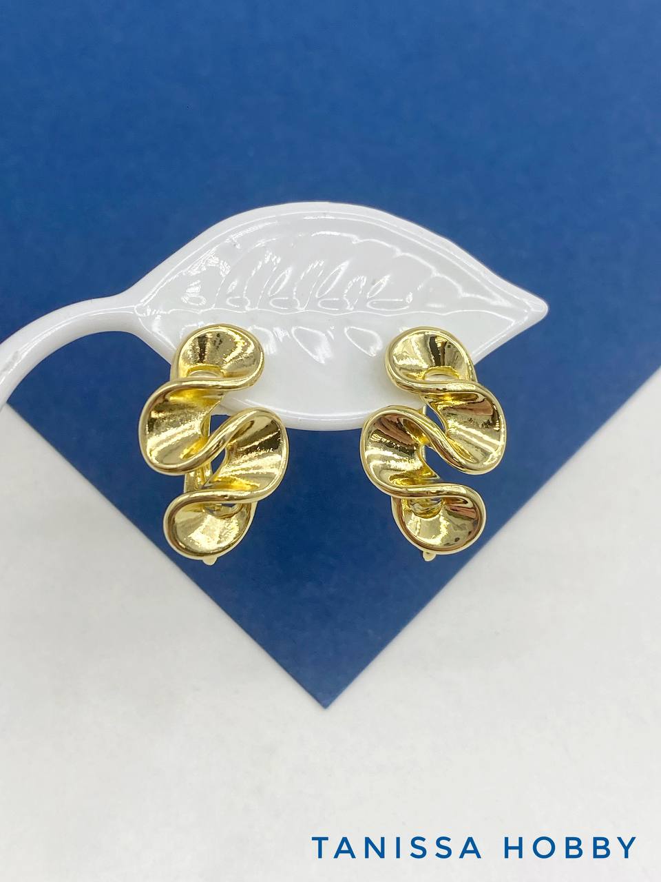 Швензы спираль, английский замок, позолота, ШВ310