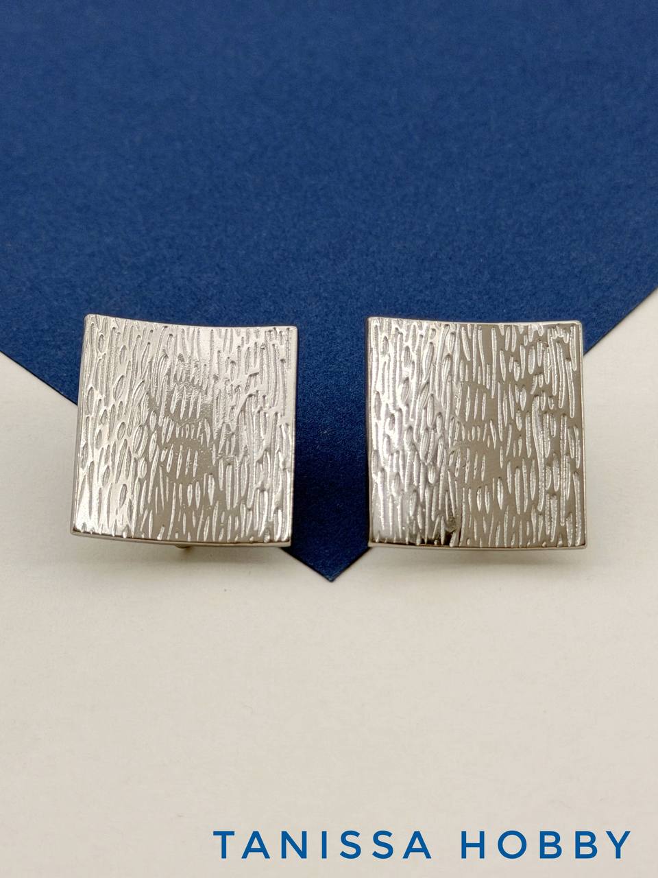 Швензы пусеты квадрат, 24х23мм, сталь, Ш315