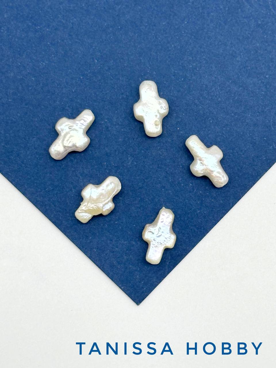 Жемчуг крест мини, вертикальный, 12-17мм, штука, Ж102