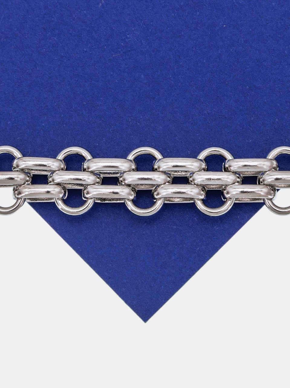 Цепочка овалы кирпич 8х12мм, 50см, сталь, СН008