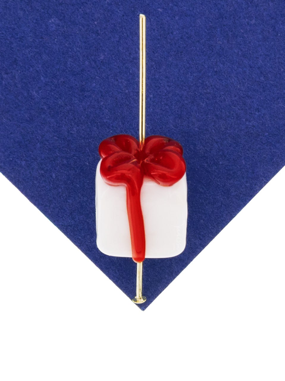 Бусина подарок белый, лэмпворк, 11мм, штука, Х272