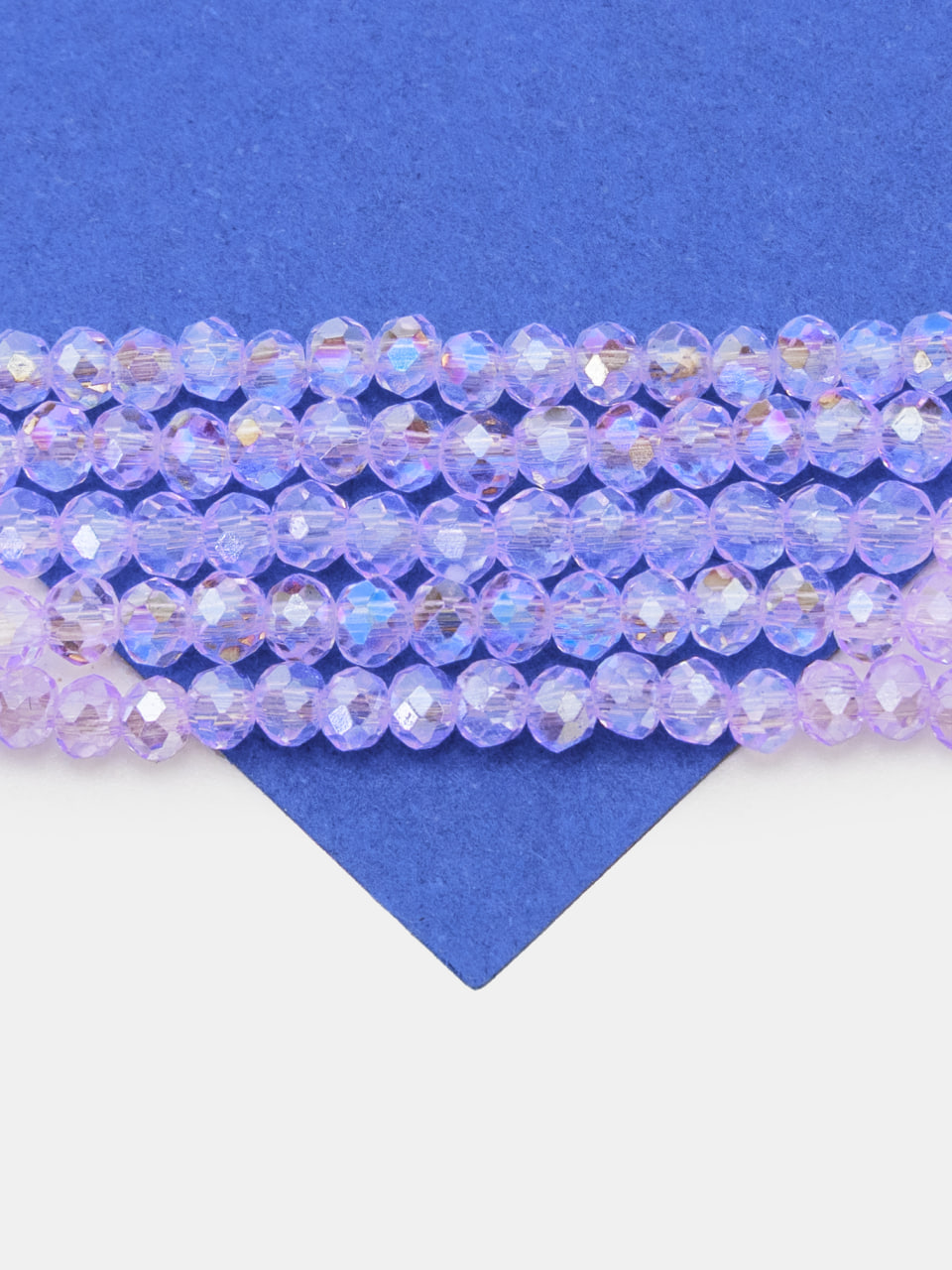 Хрусталь Рондели 2мм, лавандовый, нить, Х490