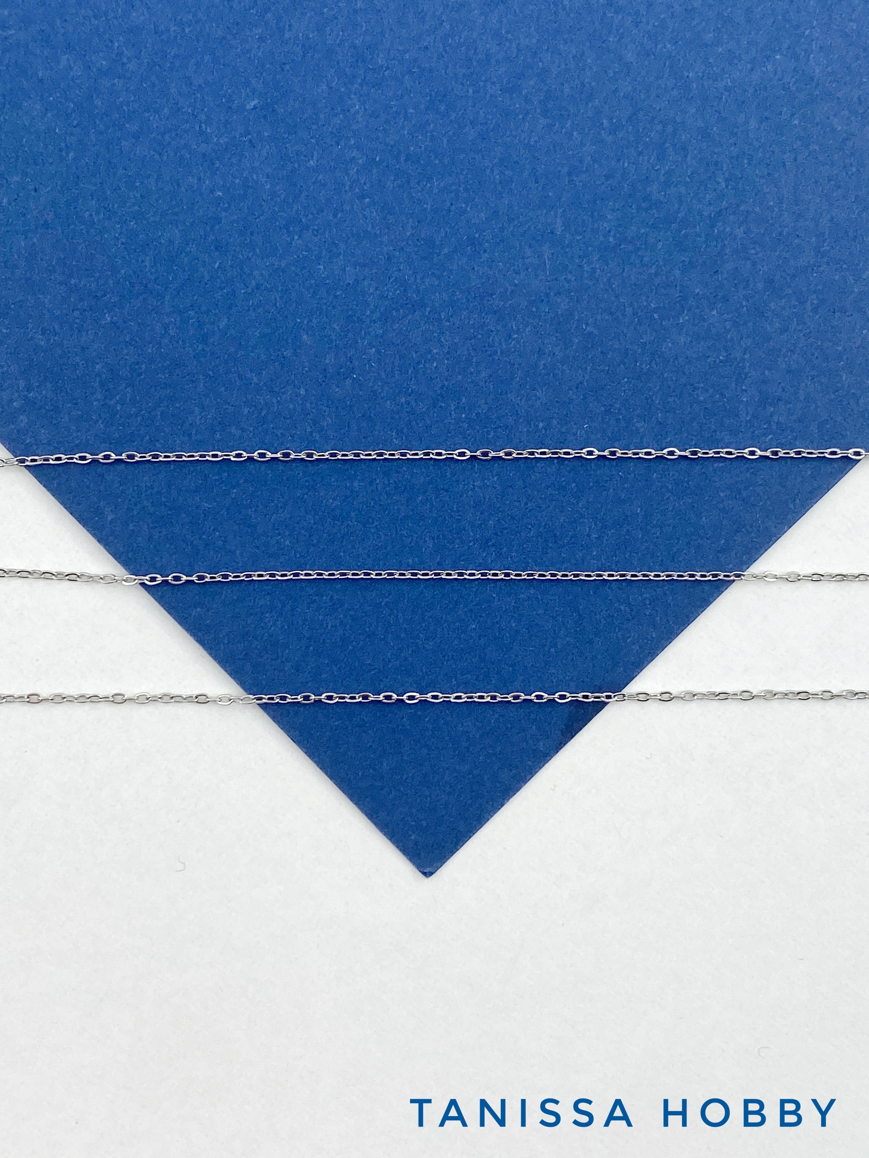 Цепочка тонкая 1,5х1мм, сталь, 50СМ. Ч955