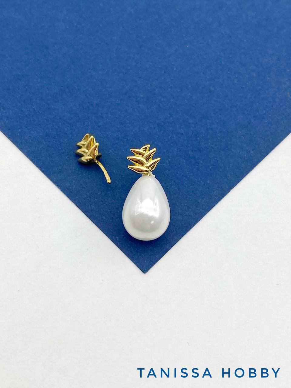 Подвеска бейл ананас для вклейки, 6мм, позолота, В420