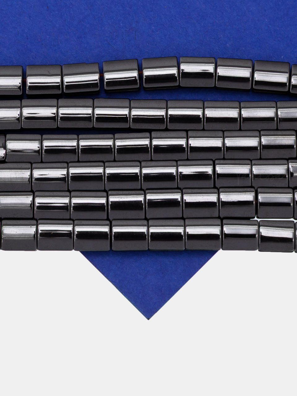 Гематин гематит бусины прямоугольник 6х5мм, черный, 1/2 нити, ГТ159