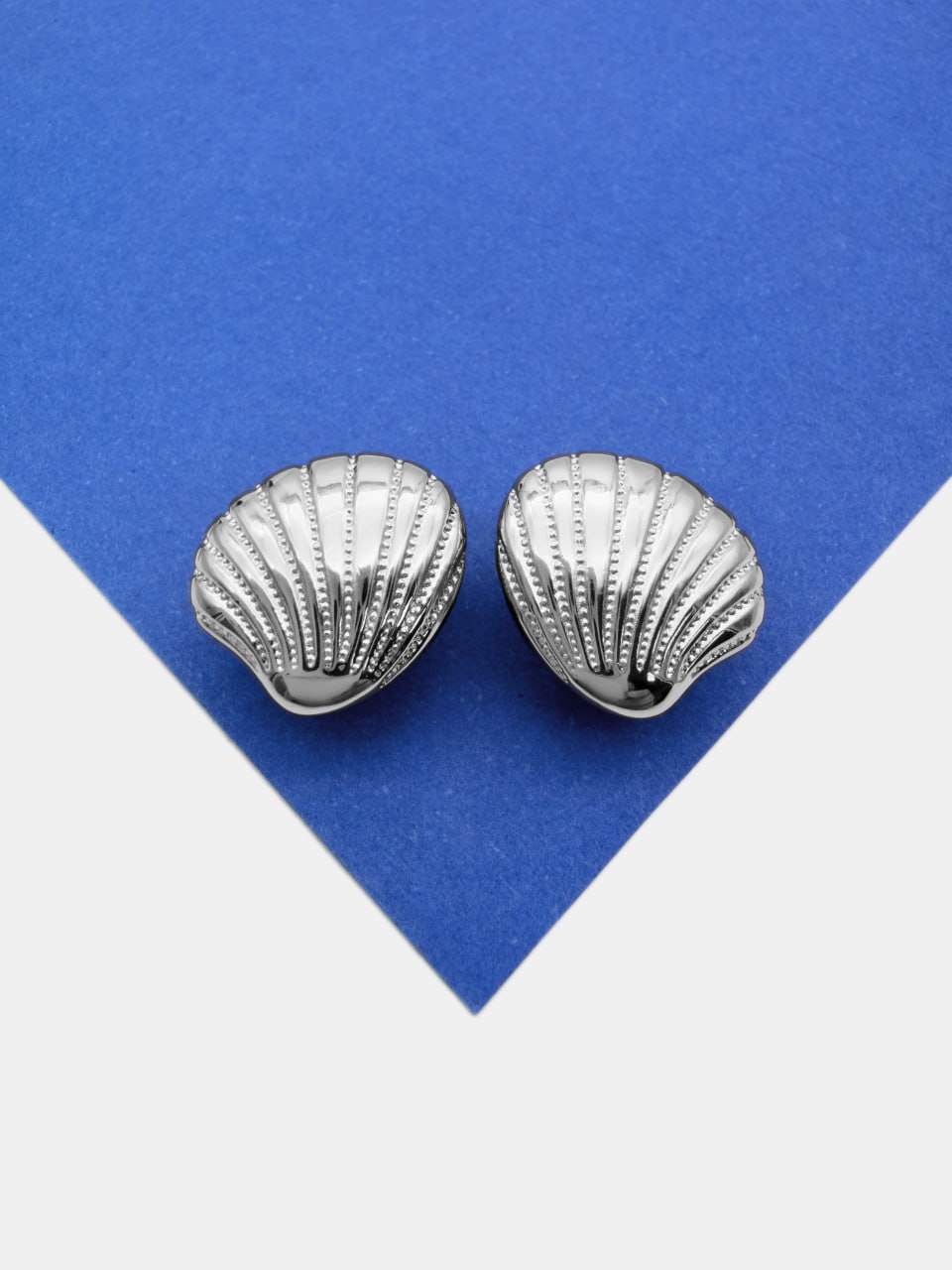 Швензы ракушка гребешок, английский замок, родий, 313