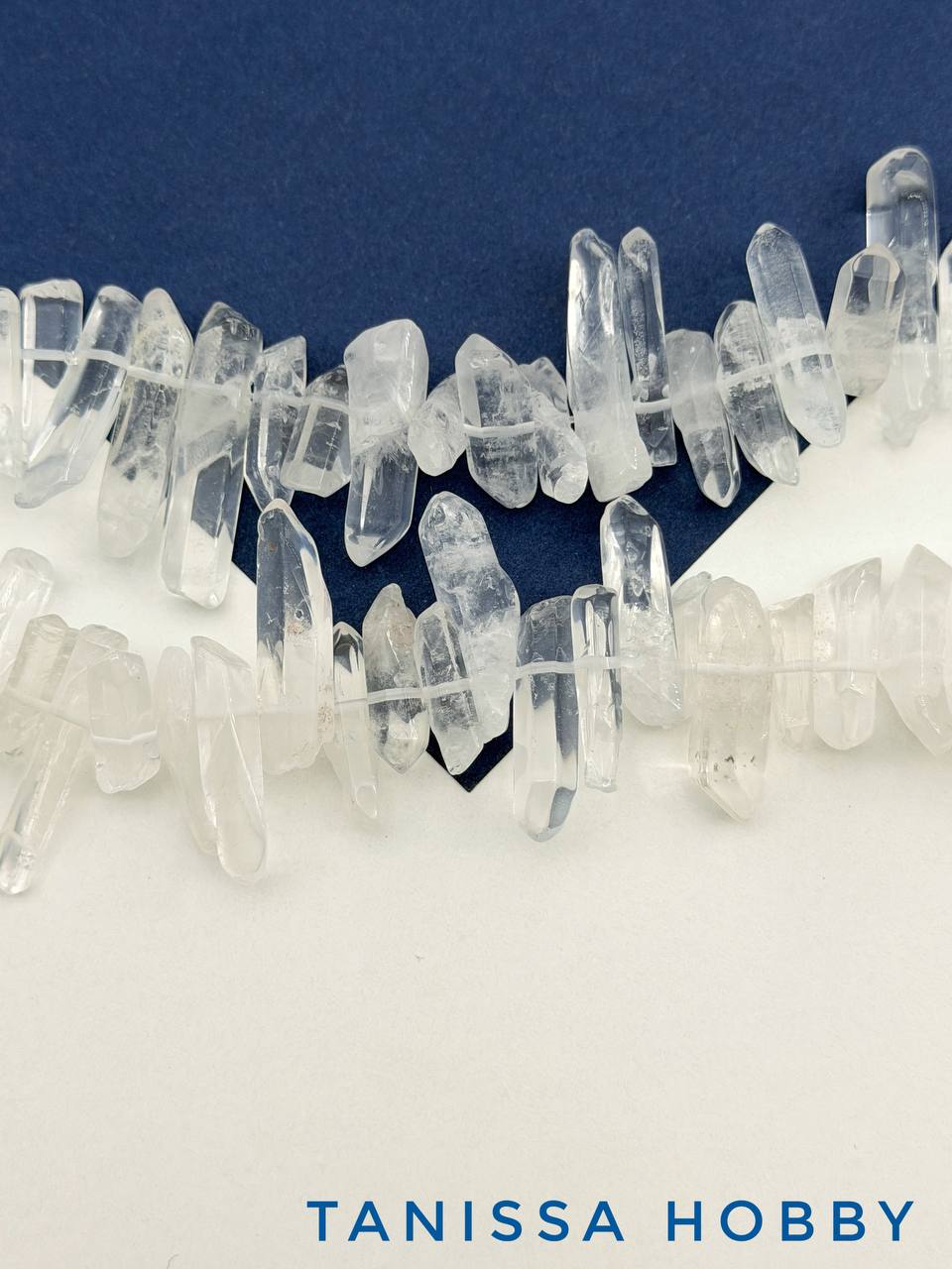 Горный хрусталь кристалл, 18-28мм, 1/2 нити, Б323