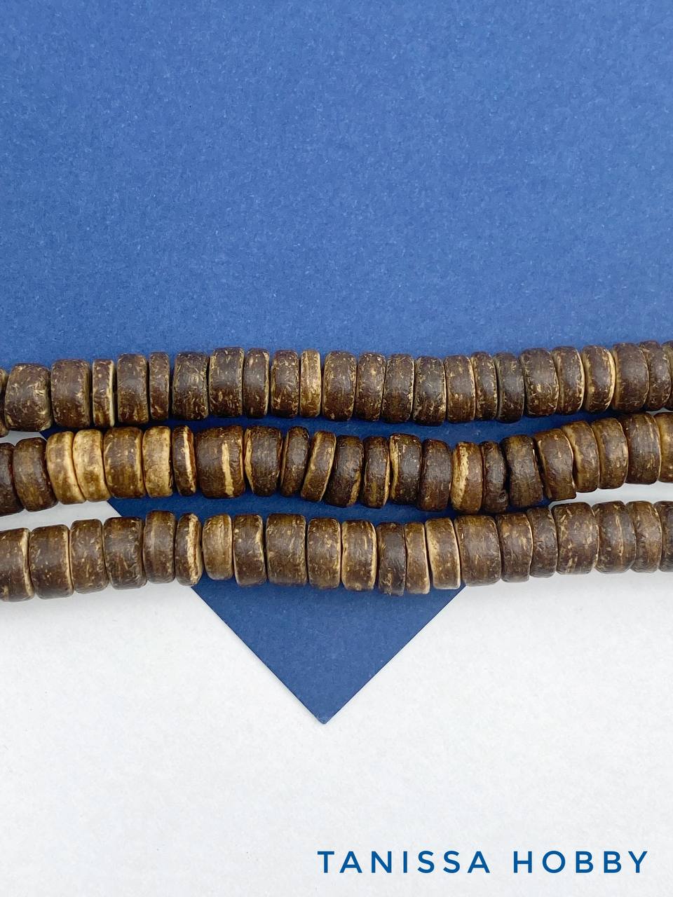 Деревянные бусины, шайба, 8мм, нить, П117