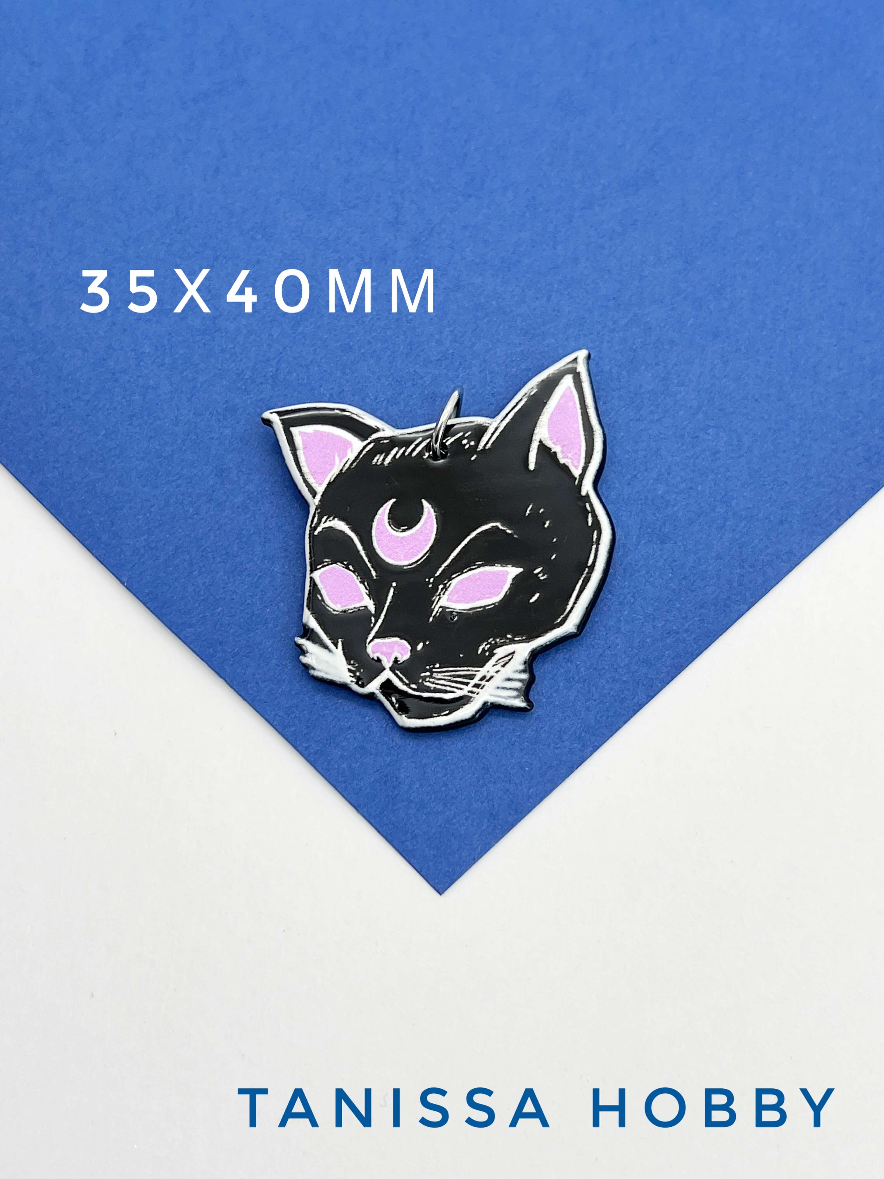 Подвеска кулон черная кошка, акрил, Д206 купить по цене 60 руб. | Заказать  в интернет-магазине Tanissa hobby