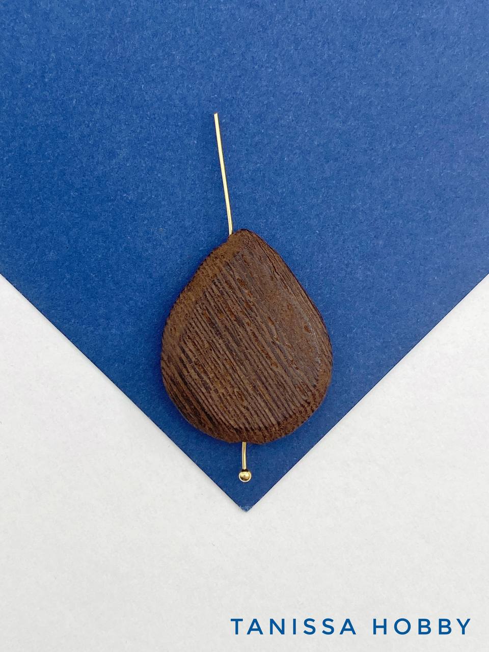 Деревянная бусина капля, 29мм, П219