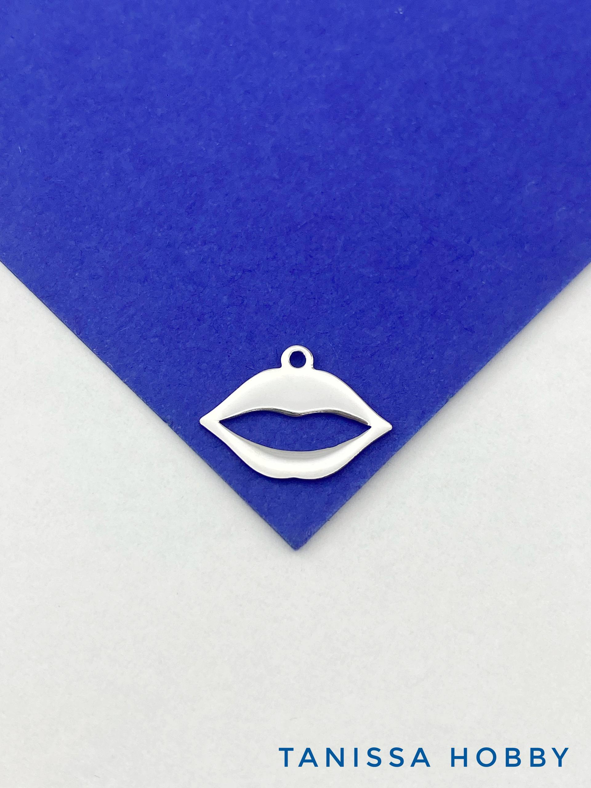 Подвеска губы, 13х18мм, сталь, Ш426