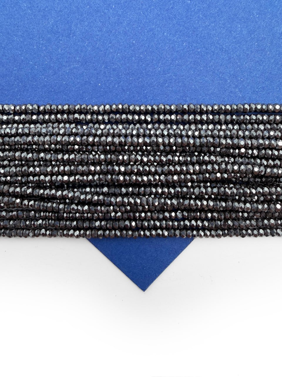 Гематин гематит бусины шайба, диск, огранка, черный, 2мм, нить, ГТ170