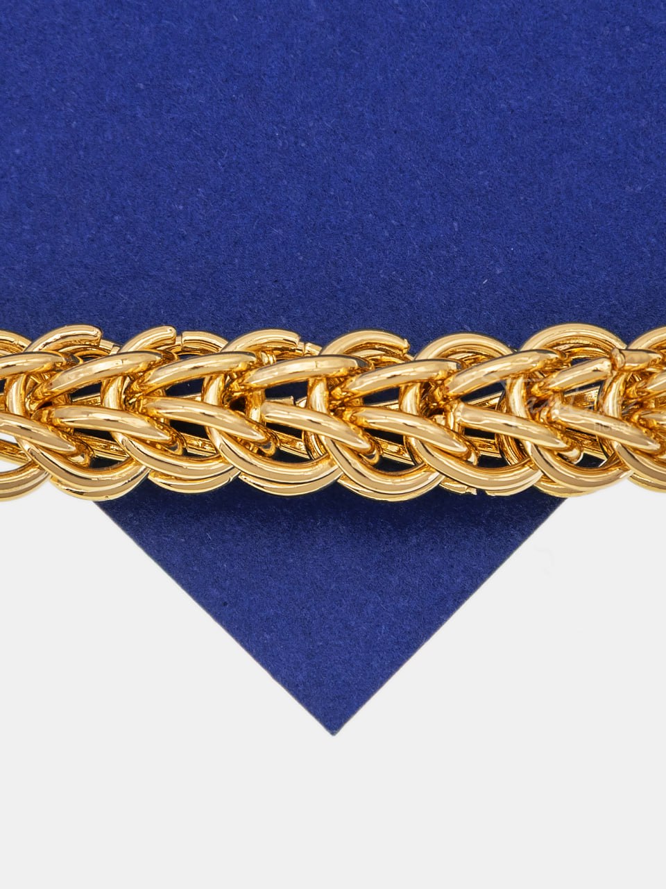 Цепочка объемная кольчужный жгут, 10мм, позолота, 50см, СН007