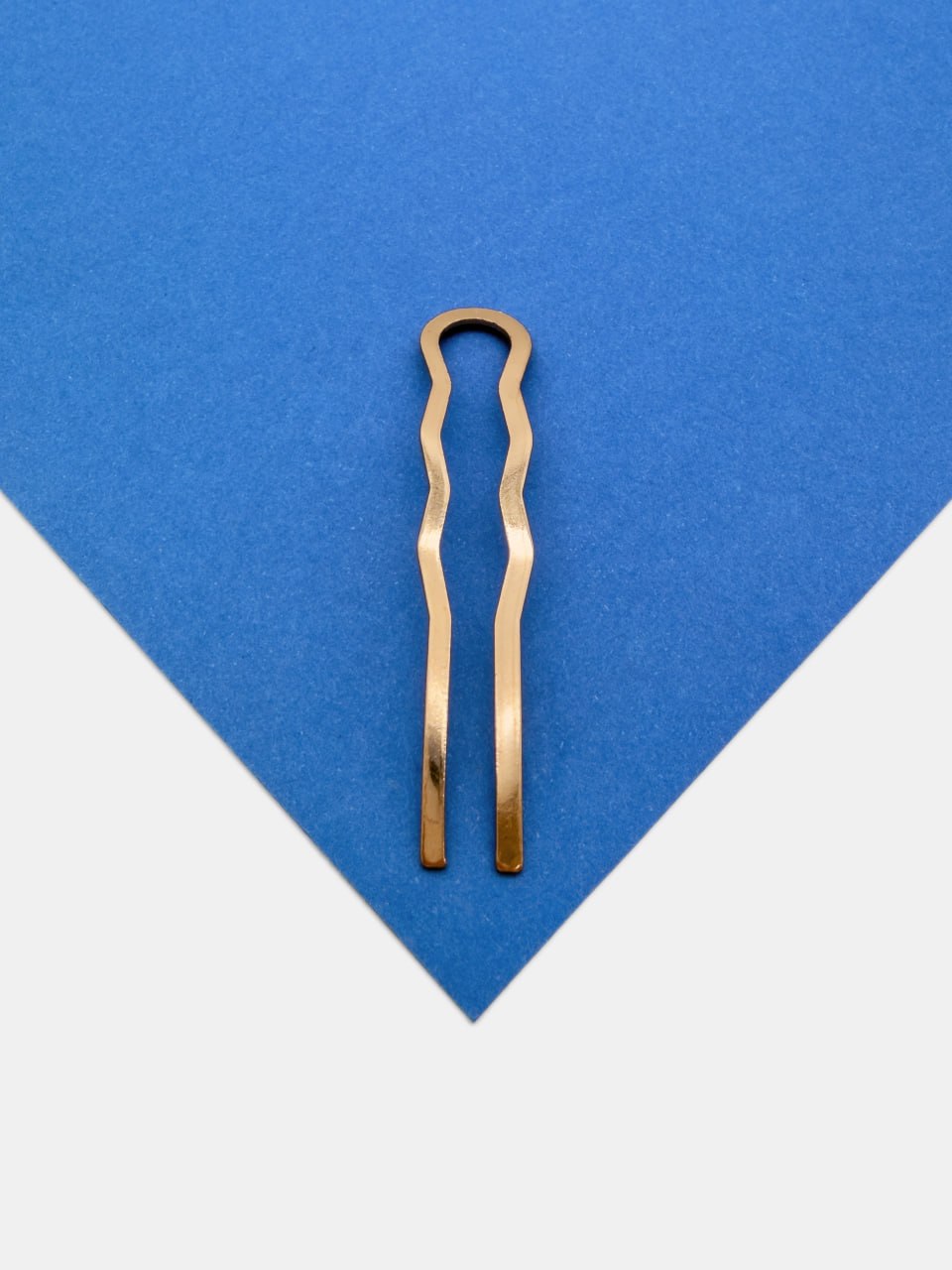 Шпилька фигурная для волос 7,5см, золото, СВ014