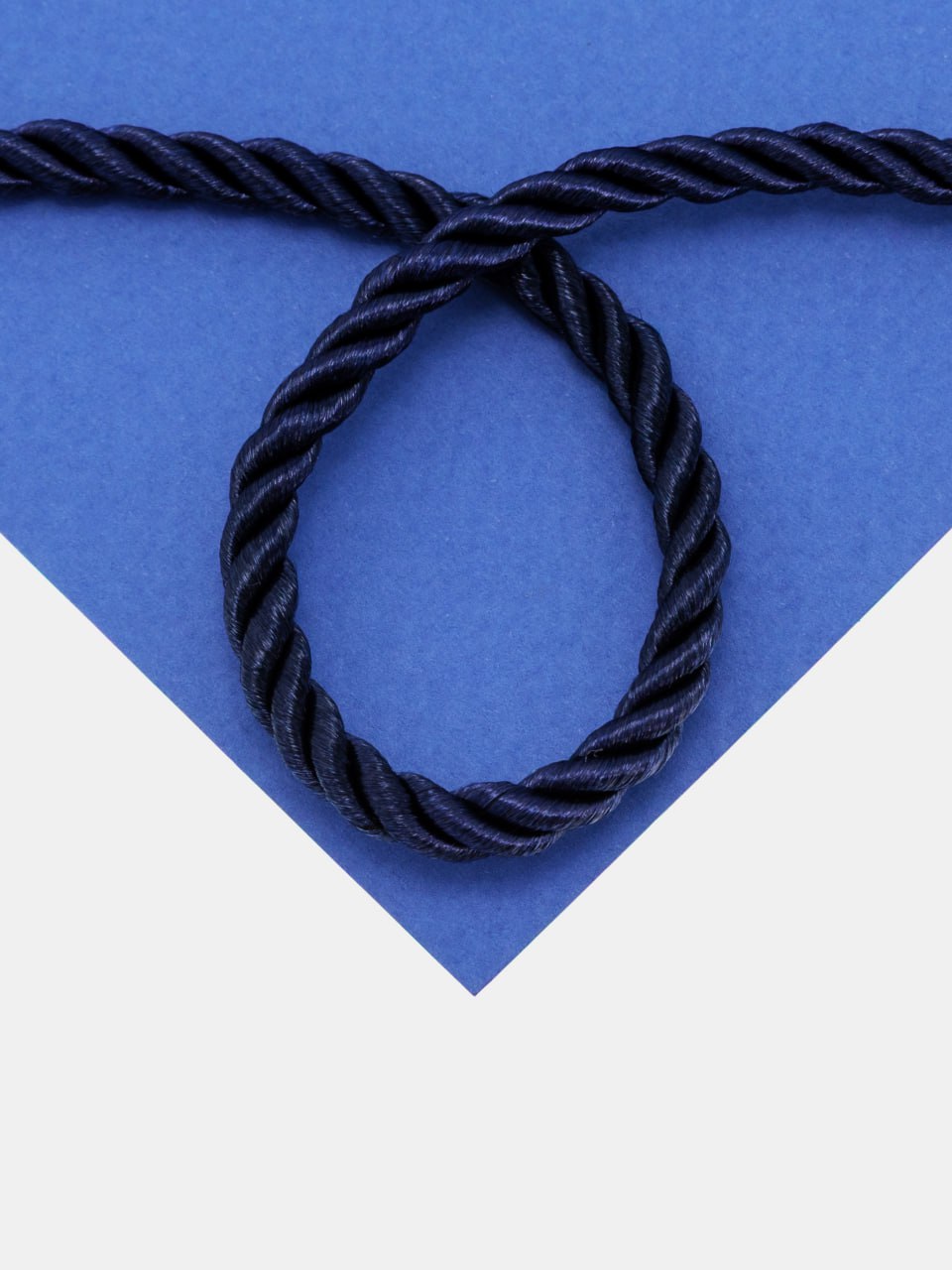 Шнур витой синий 5мм, метр, Ш046