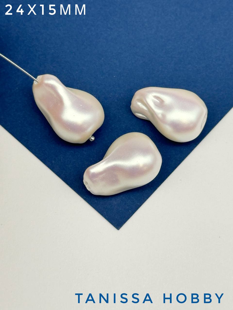 Жемчуг Майорка барочный, 24х15мм, штука, МА148