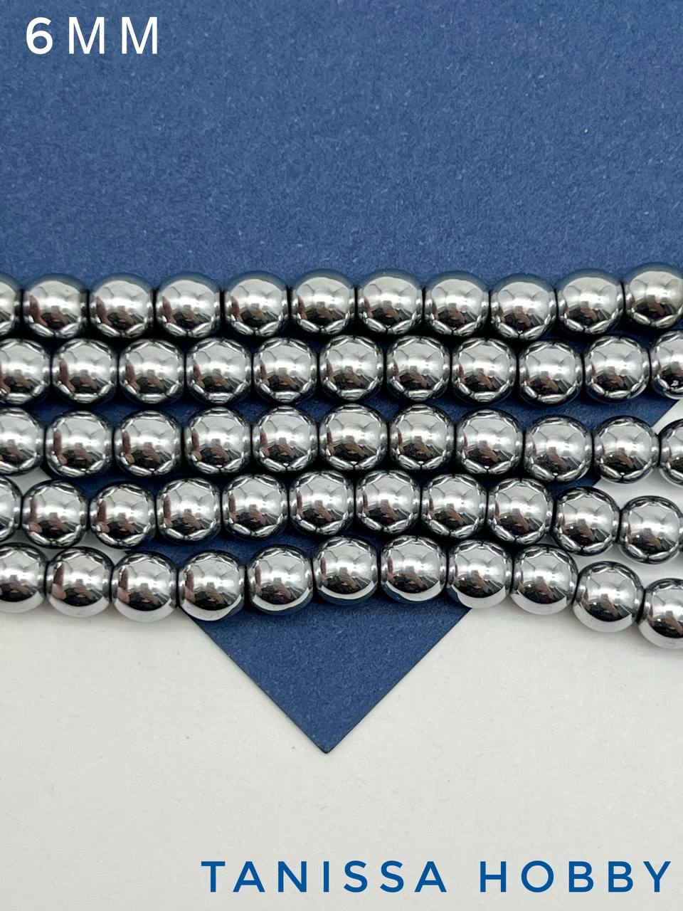 Гематин гематит бусины круглые 6мм, нить, ГТ004 Гематин гематит бусины круглые 6мм, нить, ГТ004