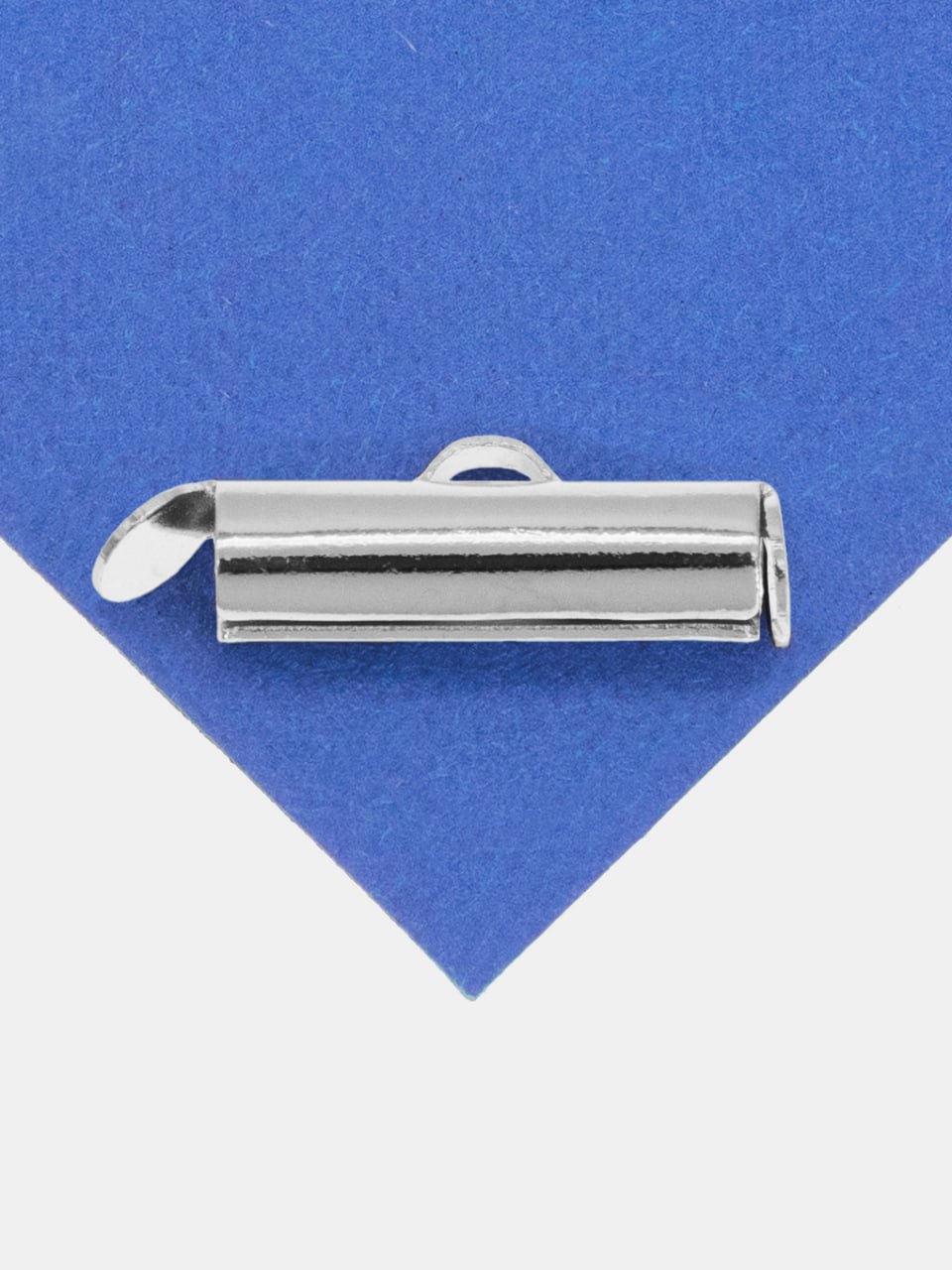 Концевик цилиндр, 16х4мм, родий, К704