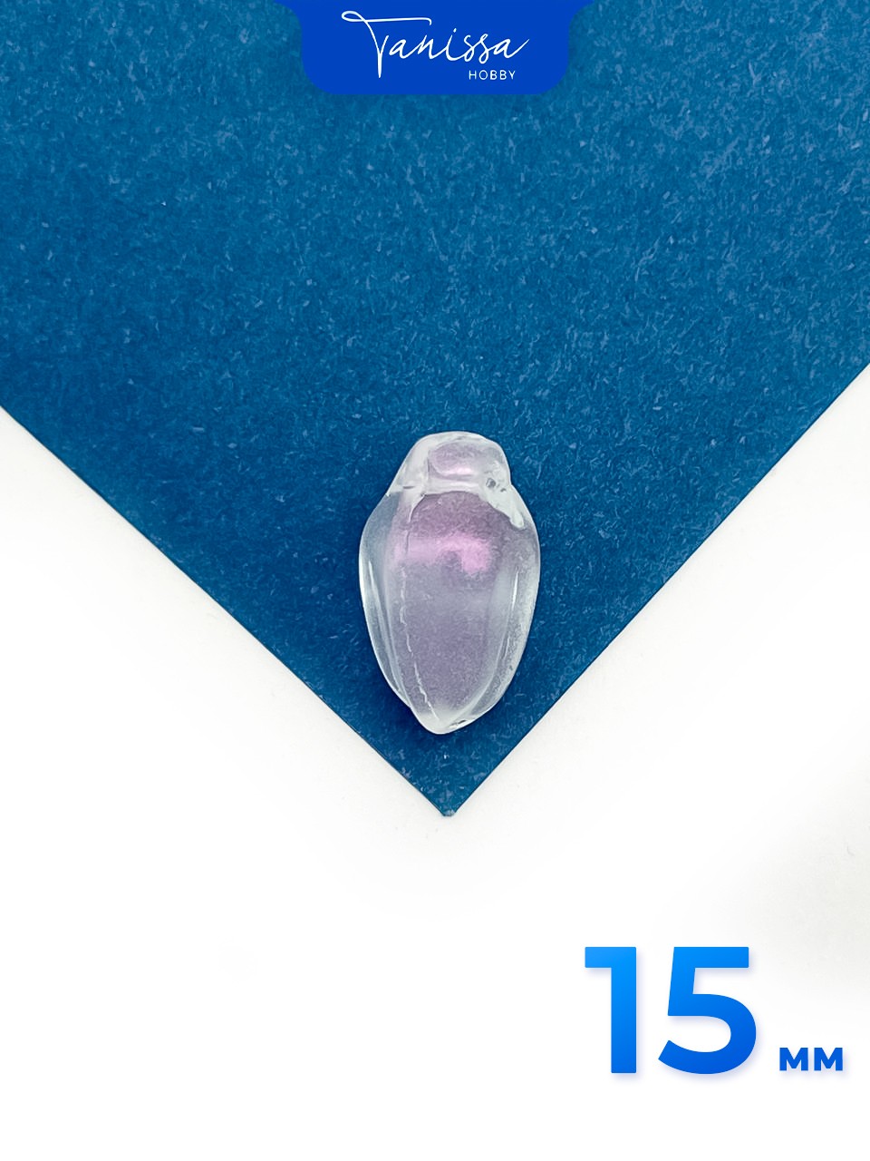 Хрусталь бусина, цветок бутон, прозрачный АВ, штука, Х425