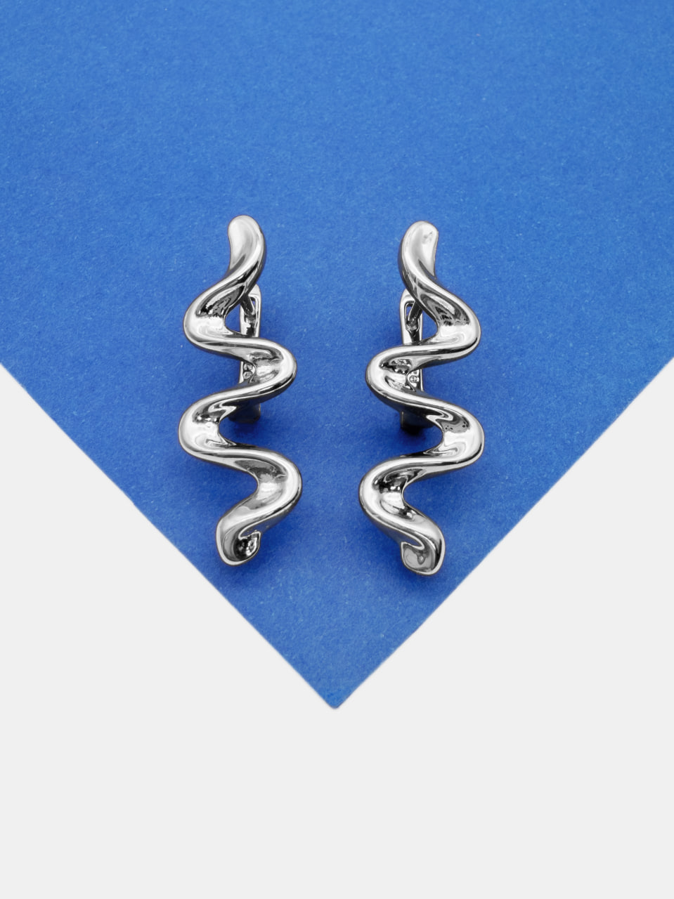 Швензы спираль, английский замок, родий, 330