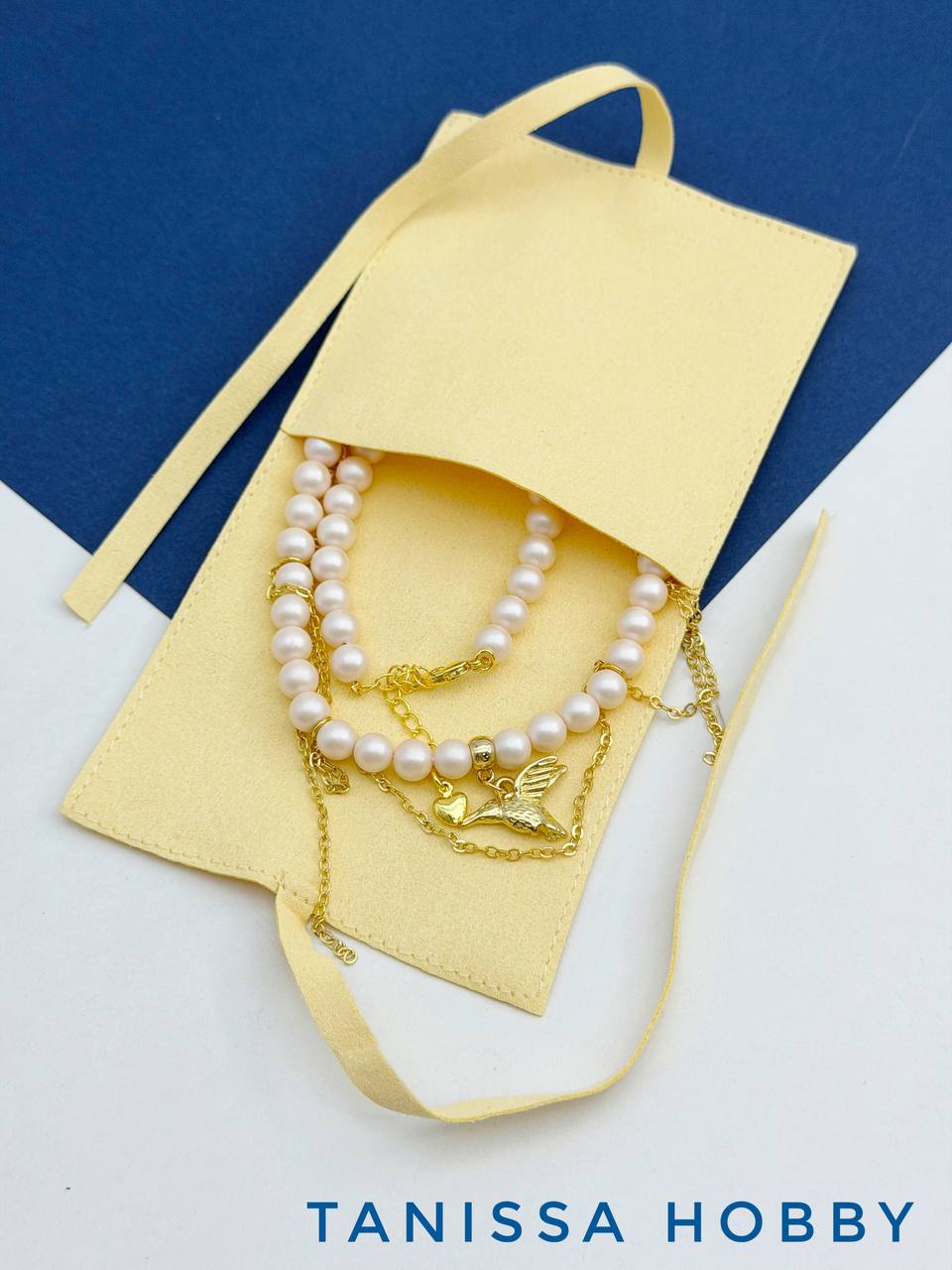 Мешочек для украшений, желтый, эко-замша, Ц064