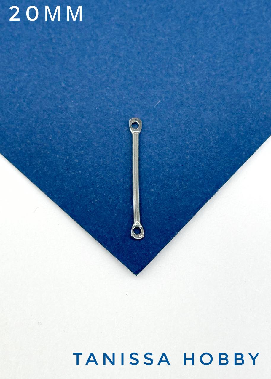 Коннектор палочка 20мм, родий, К006