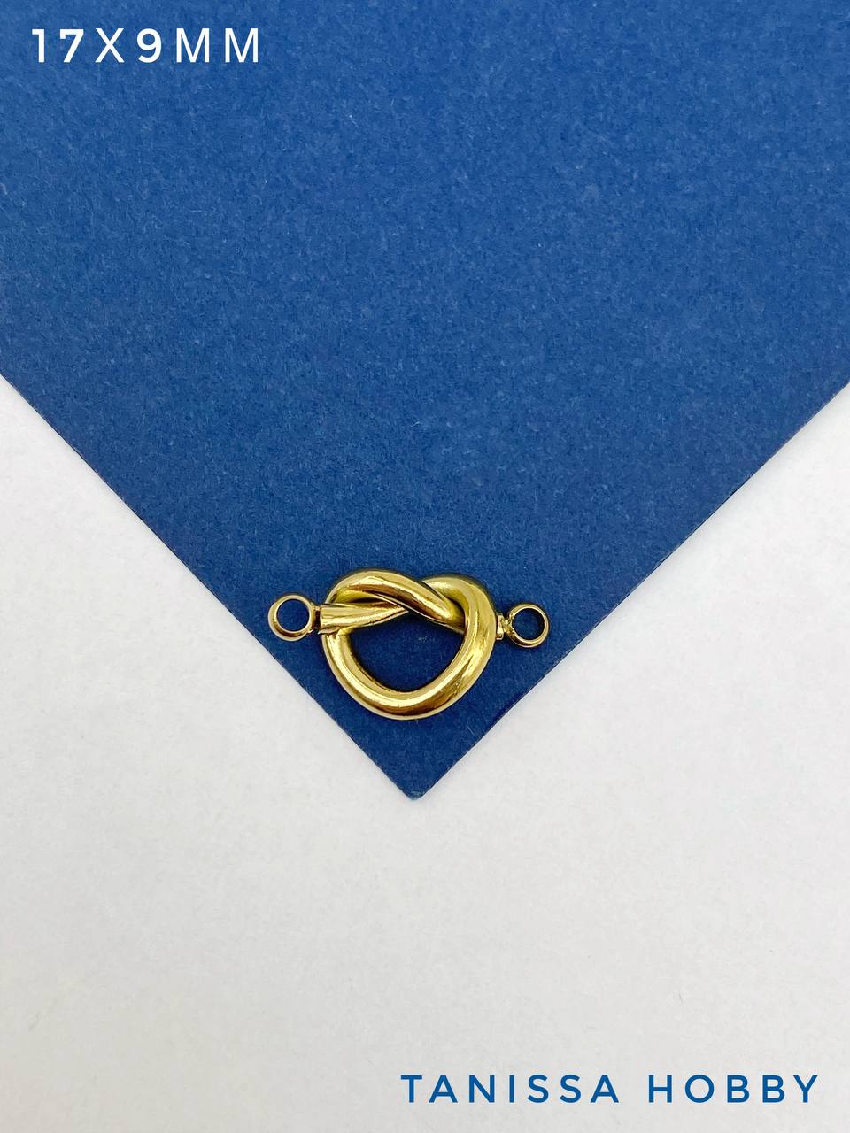 Коннектор узел, 17х9мм, сталь, позолота, Ш324