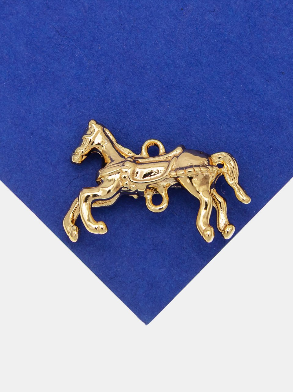 Коннектор лошадь, конь, 24х16мм, позолота, А724