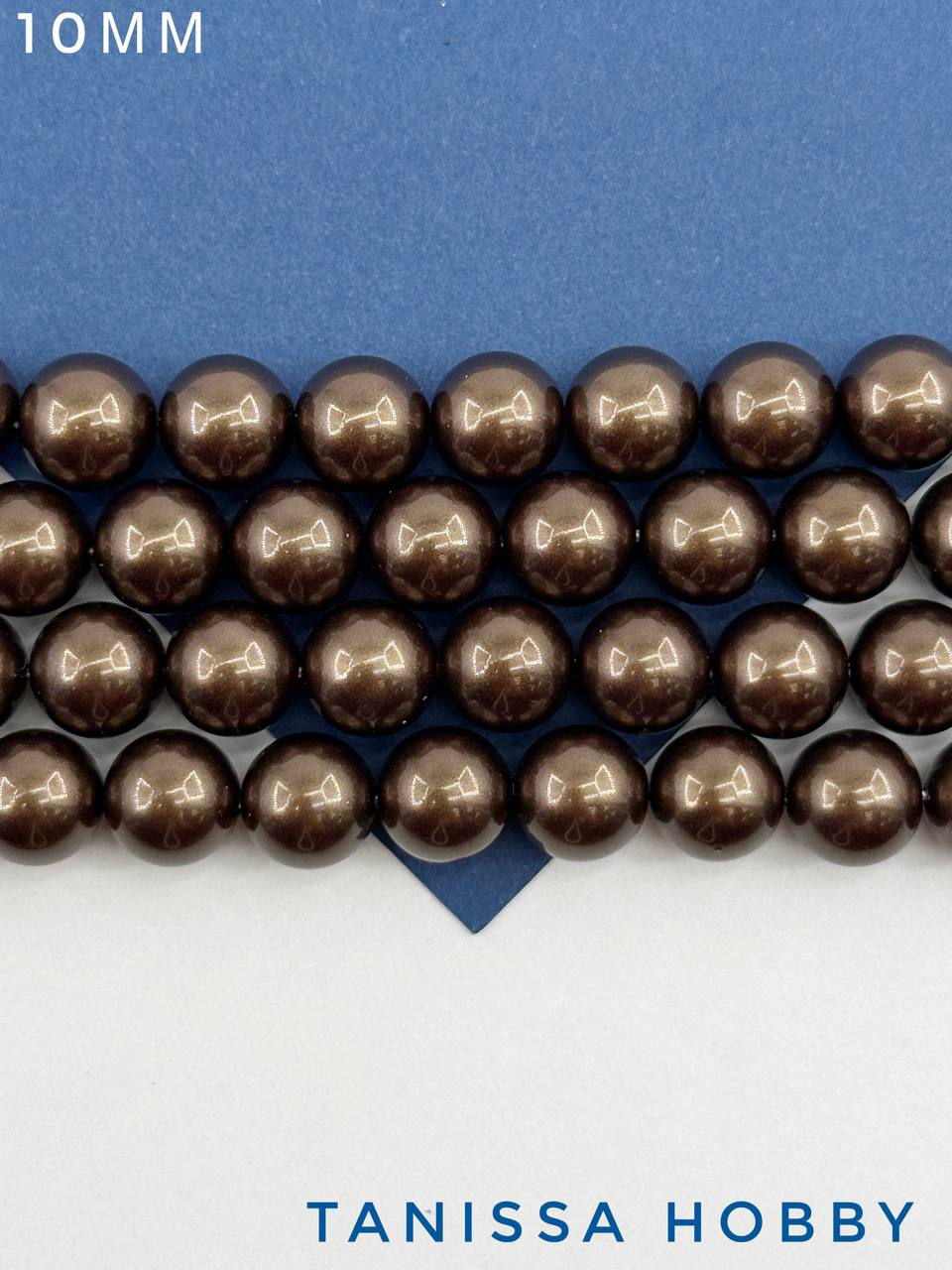 Жемчуг Майорка, коричневый, Chocolate, 10мм, нить, МА211