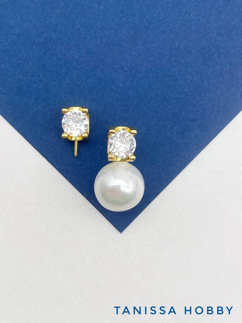 Бейл для вклейки, фианит 7мм, позолота, В333