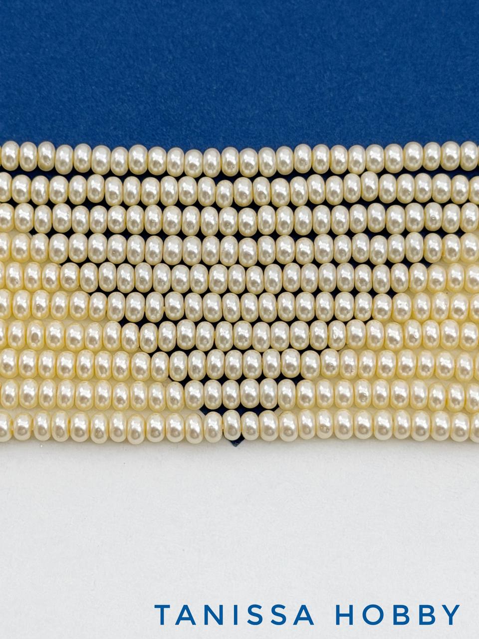 Жемчуг Майорка, кукуруза, сливочное масло, 3х4мм, нить, МА173