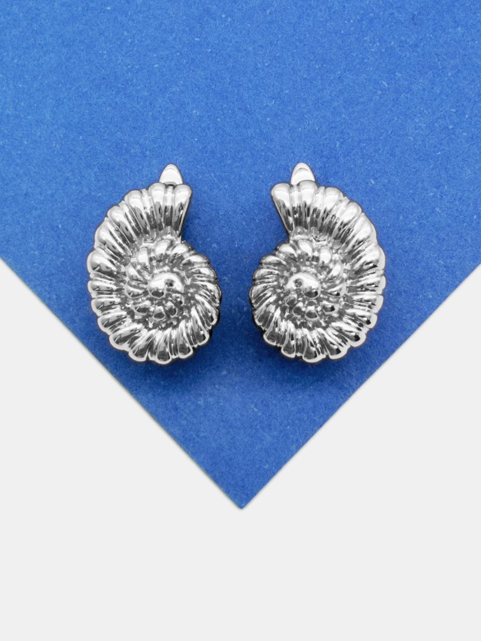 Швензы ракушка, английский замок, родий, 316