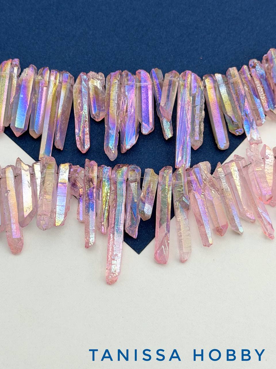 Тонированный кварц, розовый, кристалл 14-30мм, штука, Б033