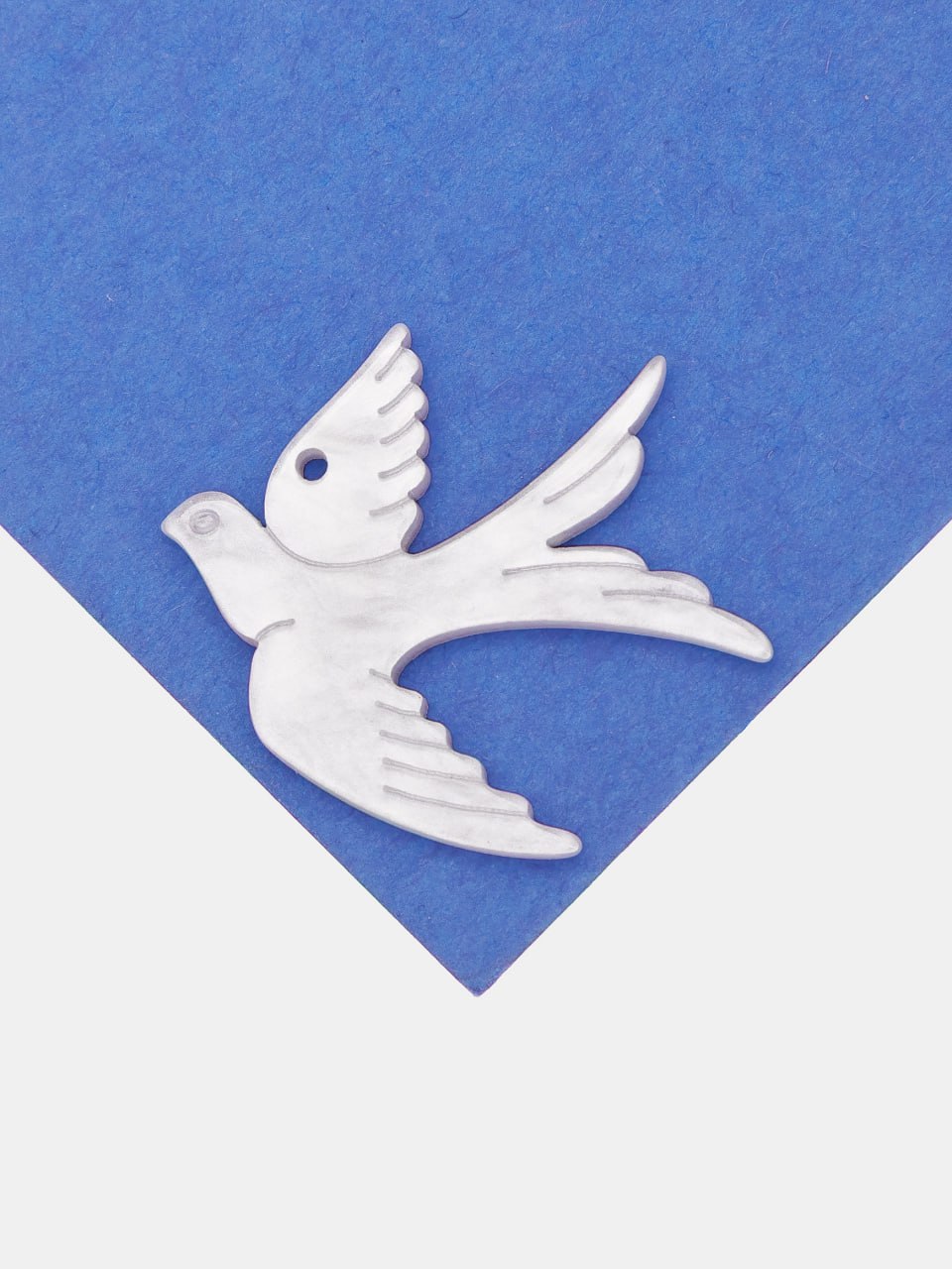 Подвеска птица, акрил, белый, П123