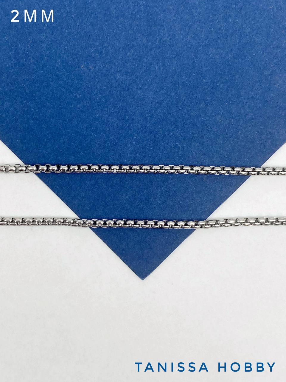 Цепочка коробочка, 2мм, сталь, 50см, Ч976