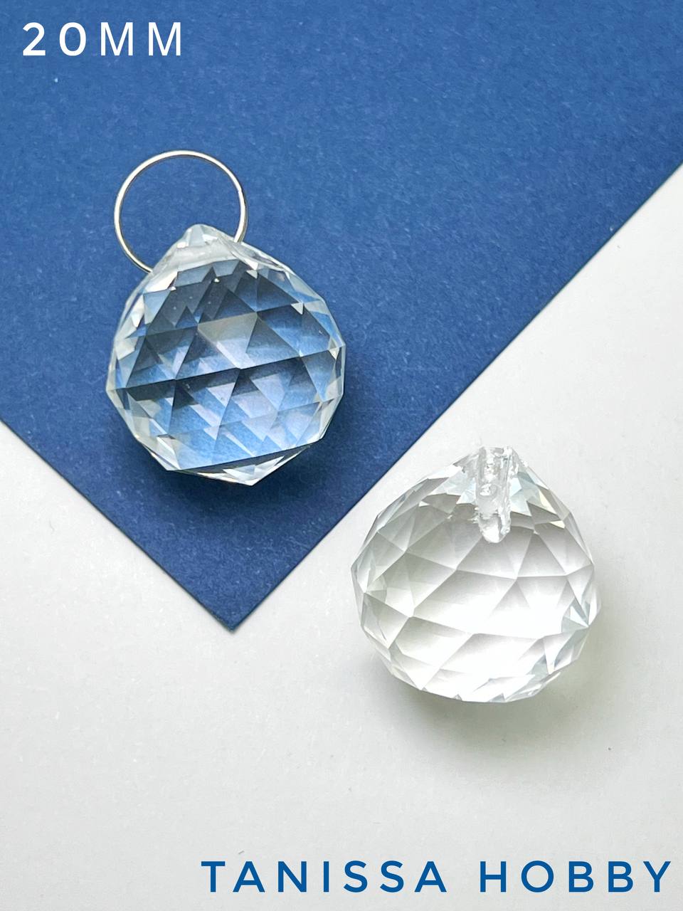 Подвеска шар, интерьерный кристалл, 20мм, хрусталь, ЛС040