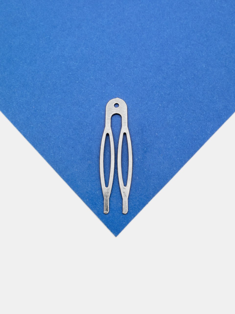 Гребень основа 10х39мм, 2 зубца, серебро, СВ005