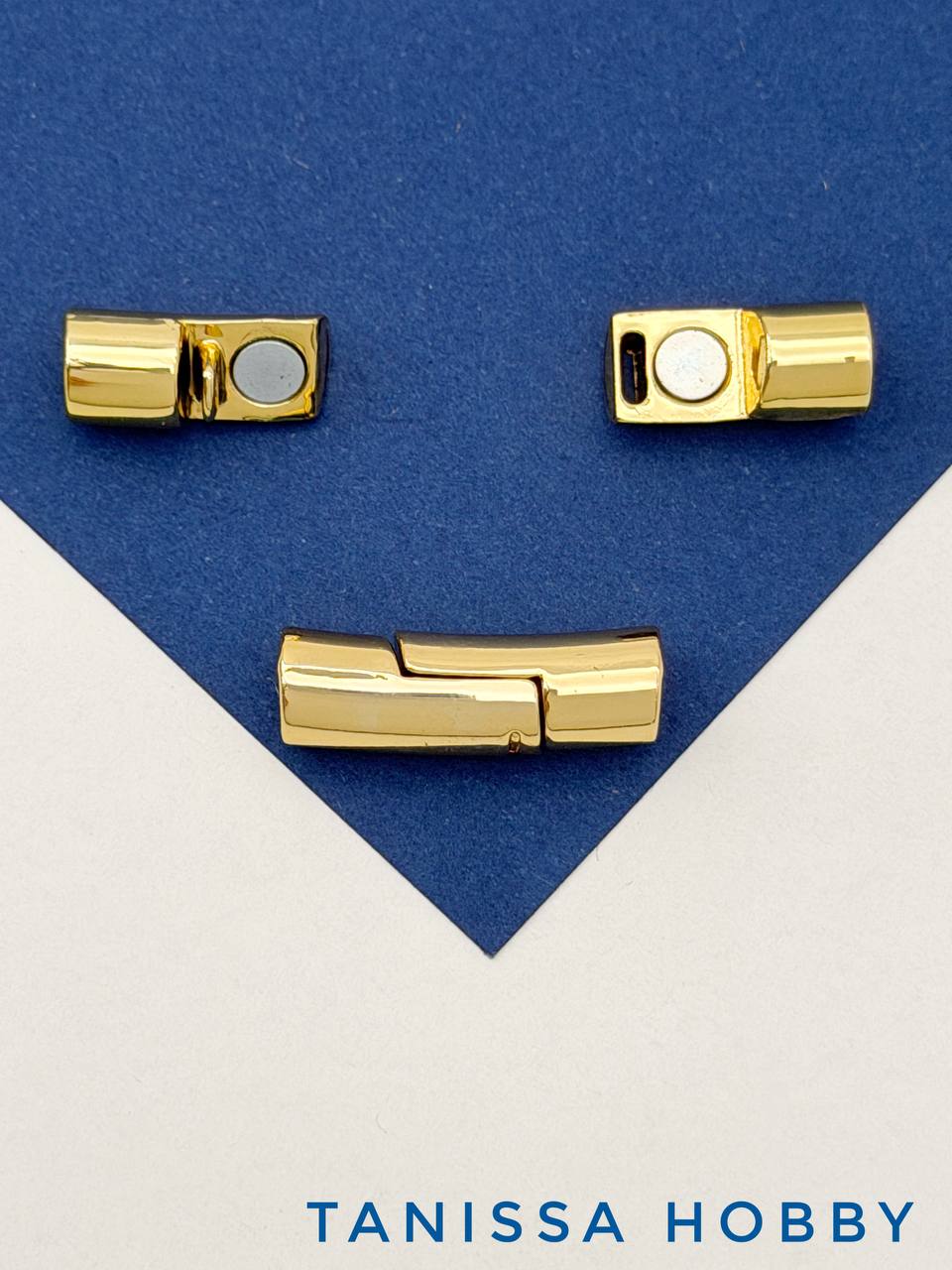 Замок магнитный под шнур толщиной 6мм, позолота, Ш133